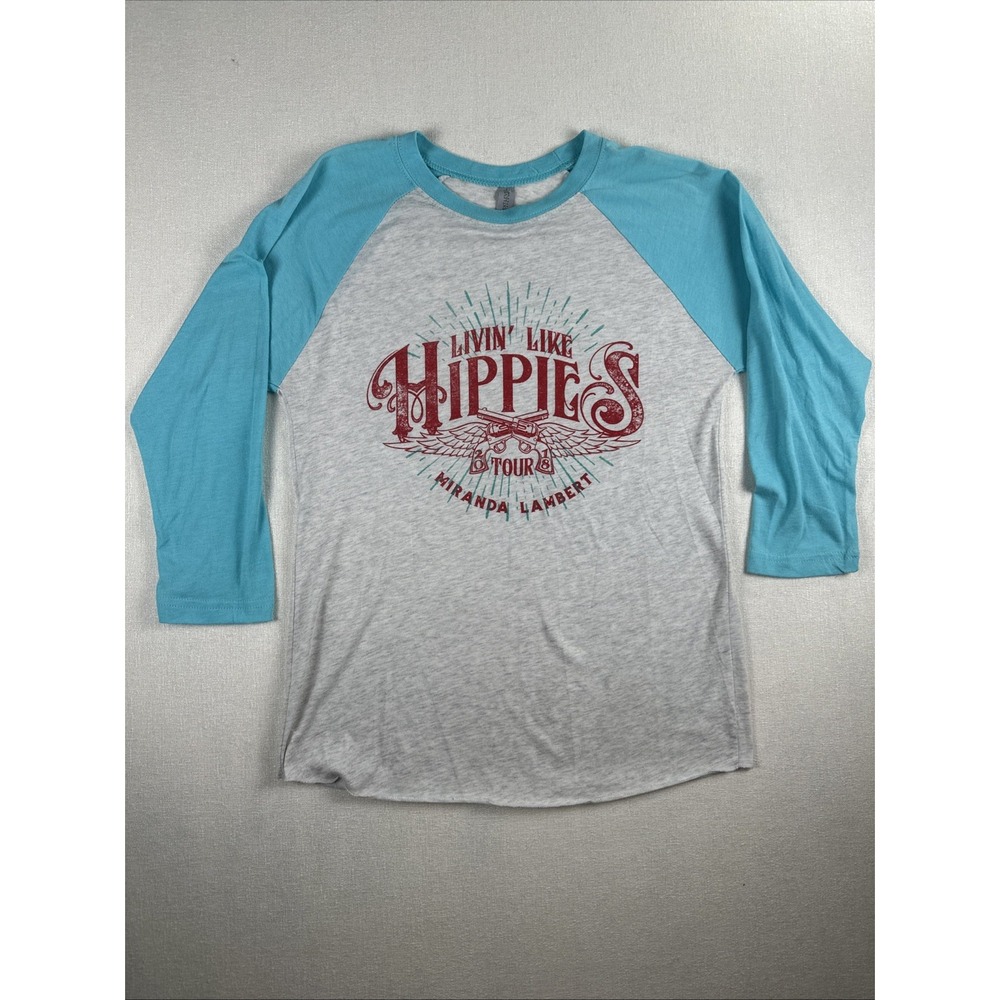 Miranda Lambert Shirt Ladies Sm Livin Like Hippies Concert Tee 3/4 Sleeve